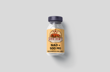 picture of a vial with a label that reads NAD +